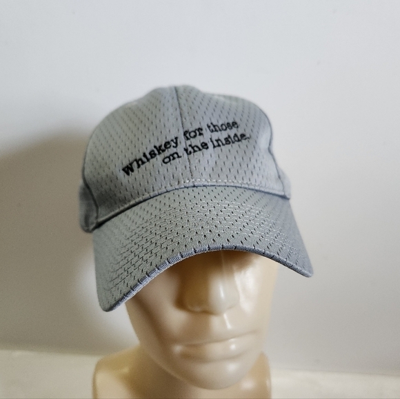 Port Authority Gray Black Whiskey For Those On The Inside Baseball Hat Cap - Picture 1 of 14